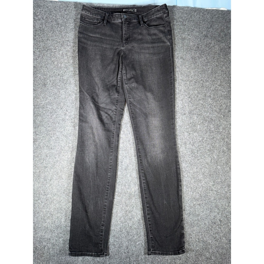 Athleta Sculptek‎ Skinny Jeans Womens 10T Faded Black Stretch Denim Pants